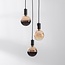 3-light pendant light Illumine black - set with dimmable E27 LED bulbs