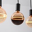 4-light pendant light Nivelle black - set with dimmable E27 LED bulbs