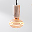 Caverna 6-light pendant lamp with dimmable E27 bulbs and marble details