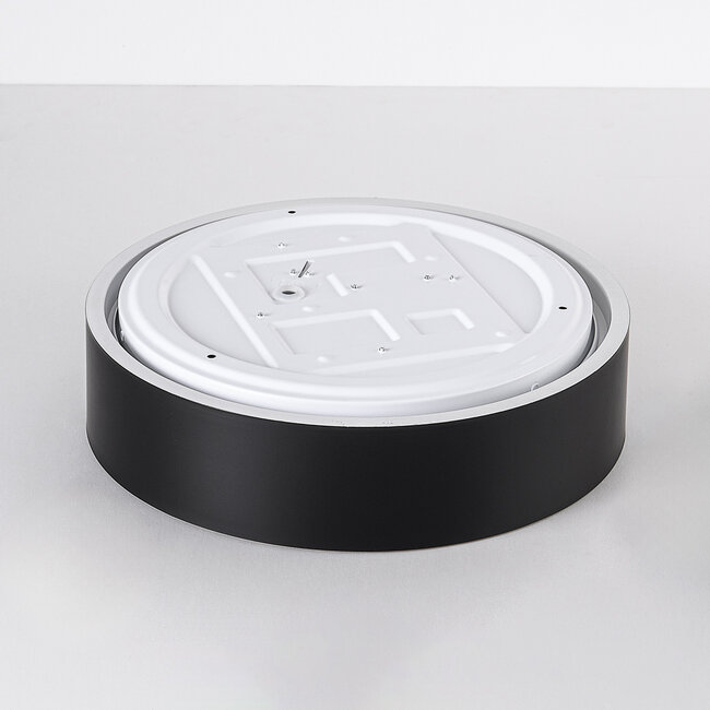 Larios 3-step dimmable ceiling lamp design Ø29 cm - Black with wood accent