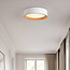 Larios designer ceiling lamp with integrated LED and 3-step dimmable Ø29 cm - white with wood accent