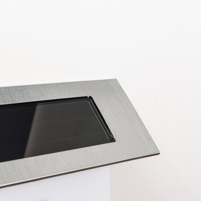 Outdoor wall light Flarex with house number - solar