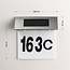 Outdoor wall light Flarex with house number - solar