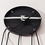 Modern pendant light Marui black with three smoked glass globes