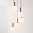 Imme 5-light pendant lamp in beige with opal white shades