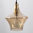 Industrial 6-light pendant light Calypso with amber glass