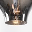 3-light modern pendant lamp Calypso black with smoked glass