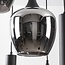 Industrial pendant light Téo with two GU10 spotlights and three smoked glass globes