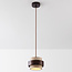 Natural Travé pendant lamp made of travertine (natural stone) and wood