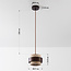 Natural Travé pendant lamp made of travertine (natural stone) and wood