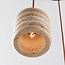 3-light cylinder pendant lamp Alva made of travertine (natural stone)