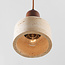 Luxury 4-light pendant lamp Muro made of travertine (natural stone) and wood