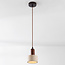 Luxury Muro pendant lamp made of travertine (natural stone) and wood