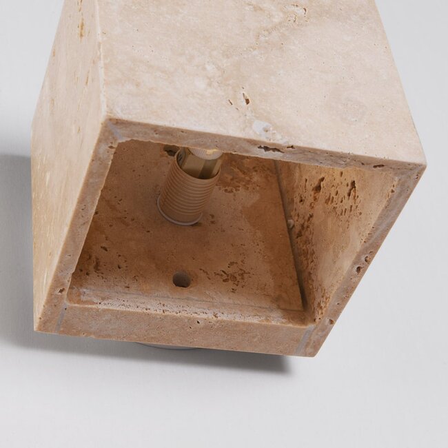 Cube wall light Roca in stone effect