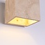 Cube wall lamp Roca in stone look