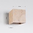 Cube wall light Roca in stone effect