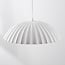 Ribbed pendant light Olea with matt chalk look (Gesso finish)