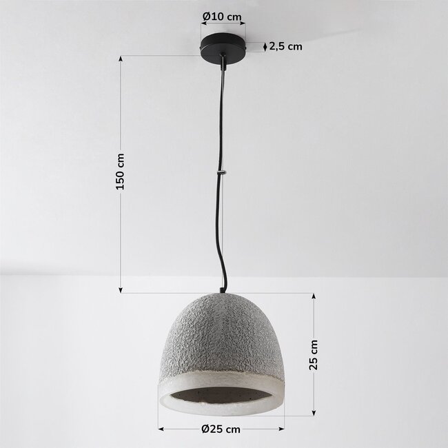 Wabi-Sabi Grava pendant lamp in cement look