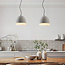 2-light Wabi Sabi pendant light Tura in a cement look