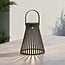 Designer solar table lamp Rayor - grey-brown