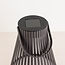 Designer solar table lamp Rayor - grey-brown
