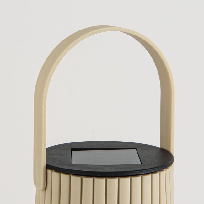 Solar table lamp Rayor - beige with integrated LED