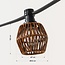 Festoon lighting cable shade in dark rattan look