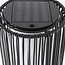 Solar outdoor floor lamp Chara with woven design - black with integrated LED