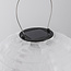 Solar lantern Kalor – solar-powered pendant light of white nylon Ø30 cm