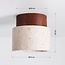 Khada travertine (natural stone) and wood ceiling light