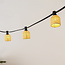 Festoon lighting cables shade in rattan look - sand beige