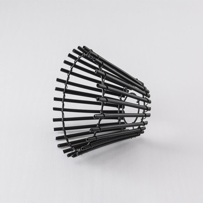 Festoon lighting cable shade in rattan look - Black