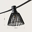Festoon lighting cable shade in rattan look - Black