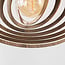 Wooden pendant light Lysa in warm walnut