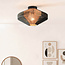 Boho-chic Skima ceiling lamp made of Black and natural rope