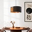 pendant light Vyra in black wood with natural interior