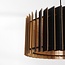 pendant light Vyra in black wood with natural interior