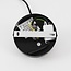 pendant light Vyra in black wood with natural interior