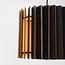 Black wood pendant lamp Hema with natural interior – 3-light