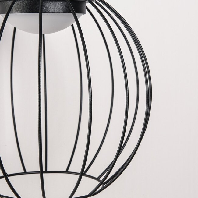 Designer wall light Eclipsa – black with warm white