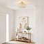 Ceiling light Grata in beige with open metal frame