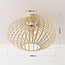 Ceiling light Grata in beige with open metal frame