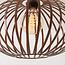 Grata ceiling light in brown with open metal frame