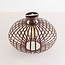 Grata ceiling light in brown with open metal frame