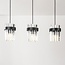 Modern 3-light pendant light Elvira with luxurious clear glass prisms