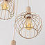 Modern Nudea pendant lamp with beige metal shades, 3-light