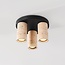 ceiling light Cova with three spotlights in a warm travertine look