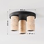 ceiling light Cova with three spotlights in a warm travertine look