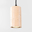 3-light pendant lamp Velea with spotlights in warm travertine look
