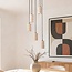 Pendant light Velin with five spots in warm travertine look
